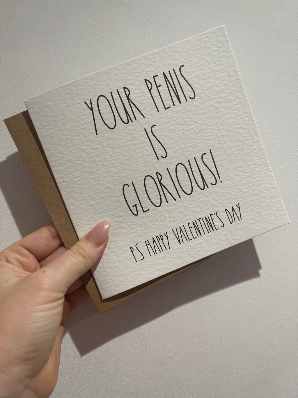 Your Penis is Glorious Valentines Day Funny Humorous Hammered Card & Envelope-0